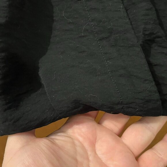 Size 4X(28/30W) - Terra & Sky - Black Roll Sleeve Blouse - Cross Over Front - Picture 3 of 8